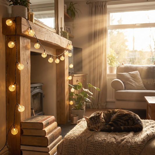 Crackle Glass Solar String Lights