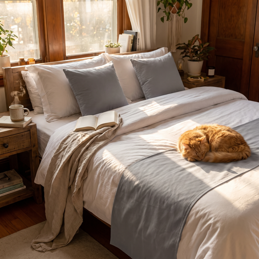 Bed Runner and Cushion Cover Set