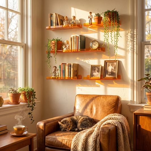 Industrial Floating Wall Shelf