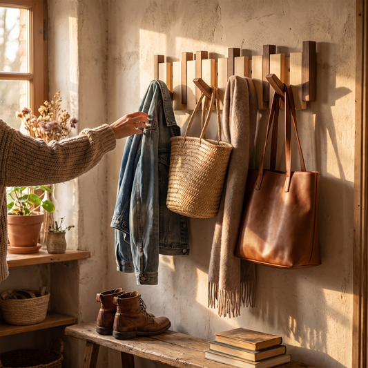 Piano Key Folding Coat Rack