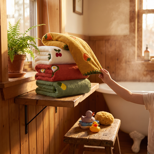 Effie Fruit Motif Cotton Towel