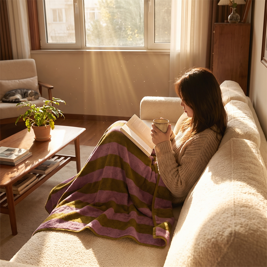 Retro Stripe Chunky Cotton Towel