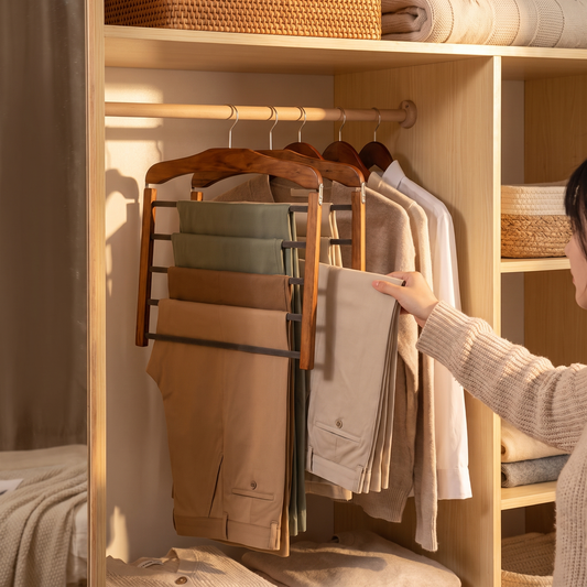Multi-Tier Wooden Trouser Hanger