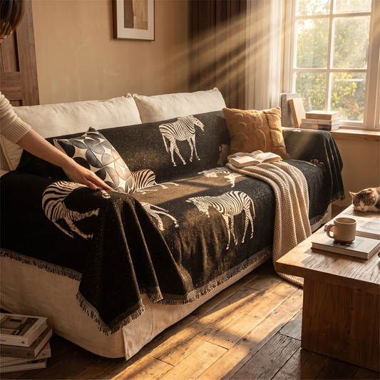 Zebra Stripe Sofa Cover