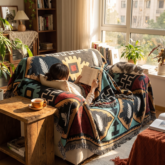 Aztec Geometric Sofa Cover
