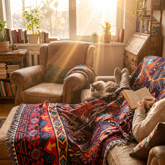 Bohemia Fringed Sofa Throw