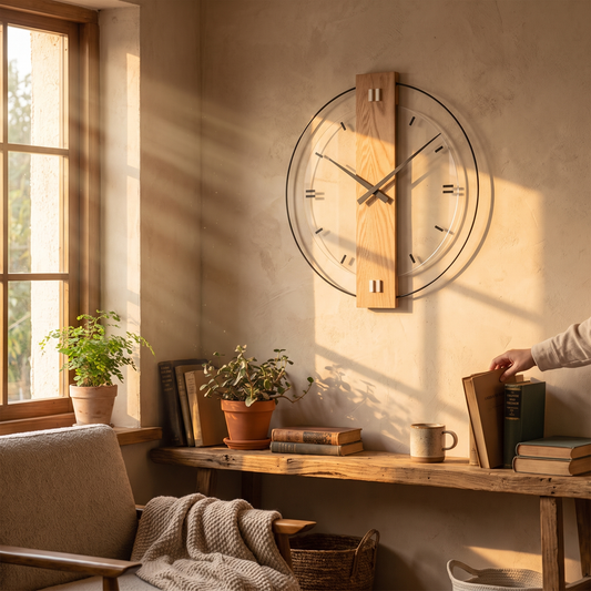 Solid Wood Nordic Wall Clock 40cm