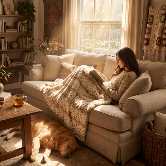 Leopard Print Soft Throw