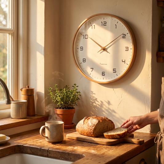 Luxora Solid Wood Wall Clock 25cm