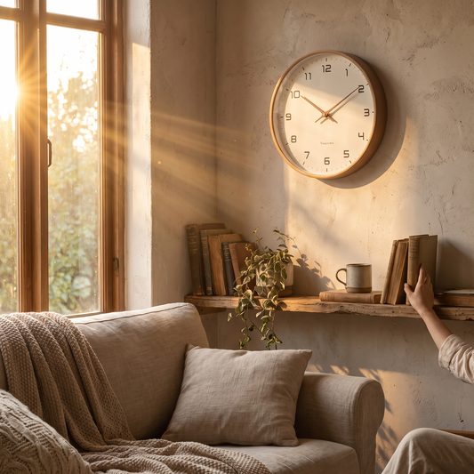 NordicTimber Square Wood Wall Clock