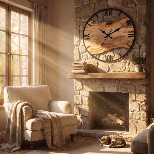 Acrylic and Wood Silent Wall Clock