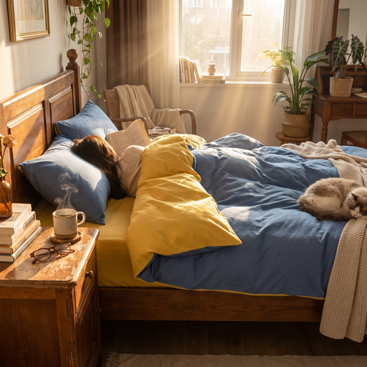 Reversible Two-Tone Duvet Cover