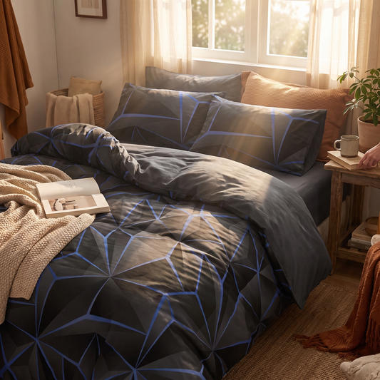CloudLux Embossed Check Bedding Set