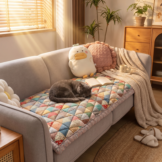 Pastoral Plush Cushion and Runner Covers