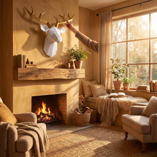 Deer Head Wall Sculpture Hook
