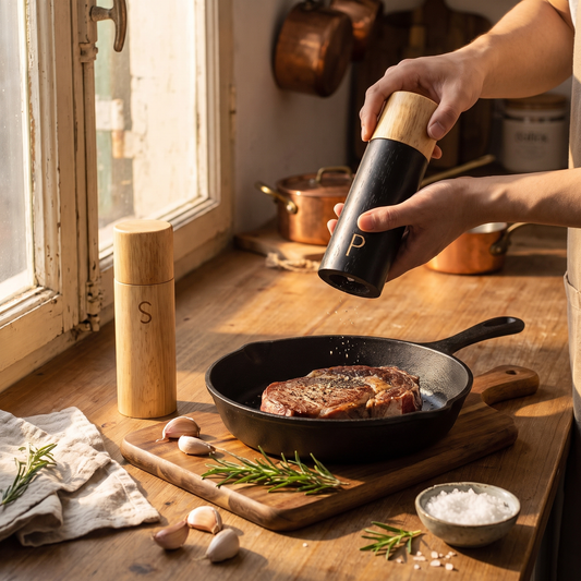Wooden Salt and Pepper Mill Set