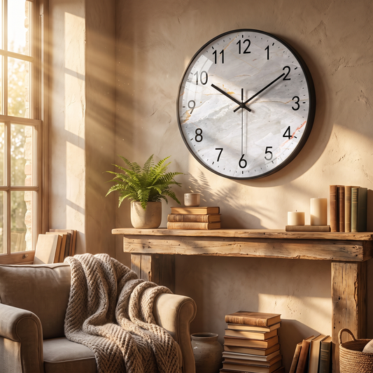 Minimalist Glass-Face Wall Clock