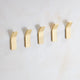 Brass Wall Hooks, Set of Five