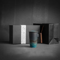 Lidded Ceramic Tea Cup, 380ml