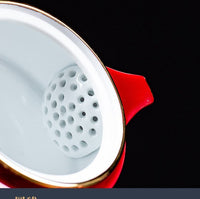 Lucky Cat Porcelain Tea Mug Set