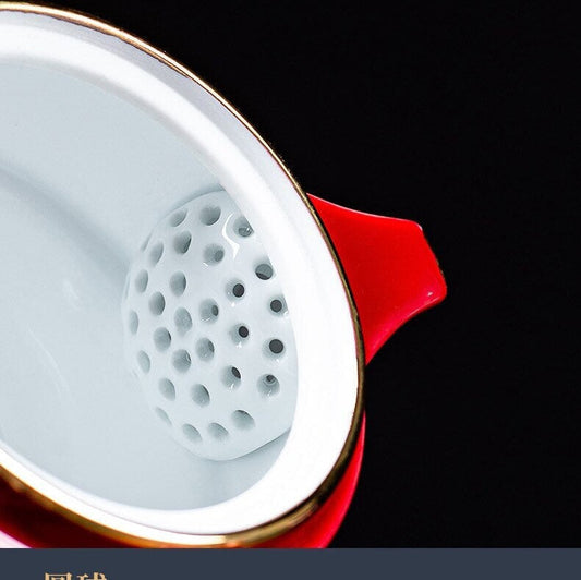 Lucky Cat Porcelain Tea Mug Set