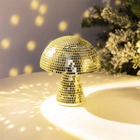 Disco lamp on sideboard