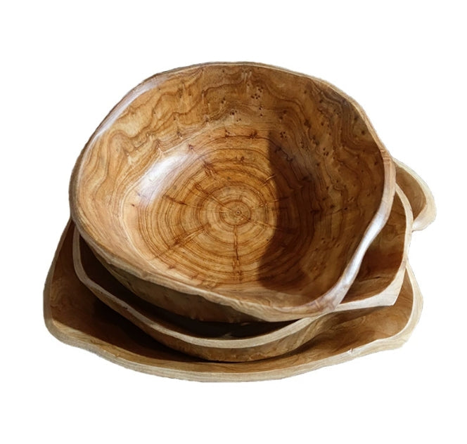 Teak root wood decorative bowl