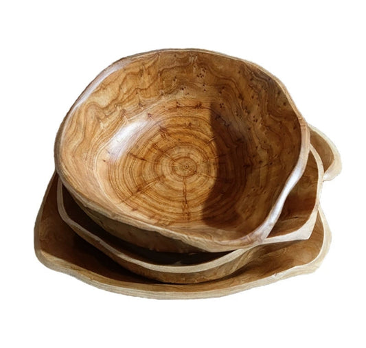 Teak root wood decorative bowl