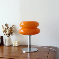 Glass Shade USB Table Lamp 28cm