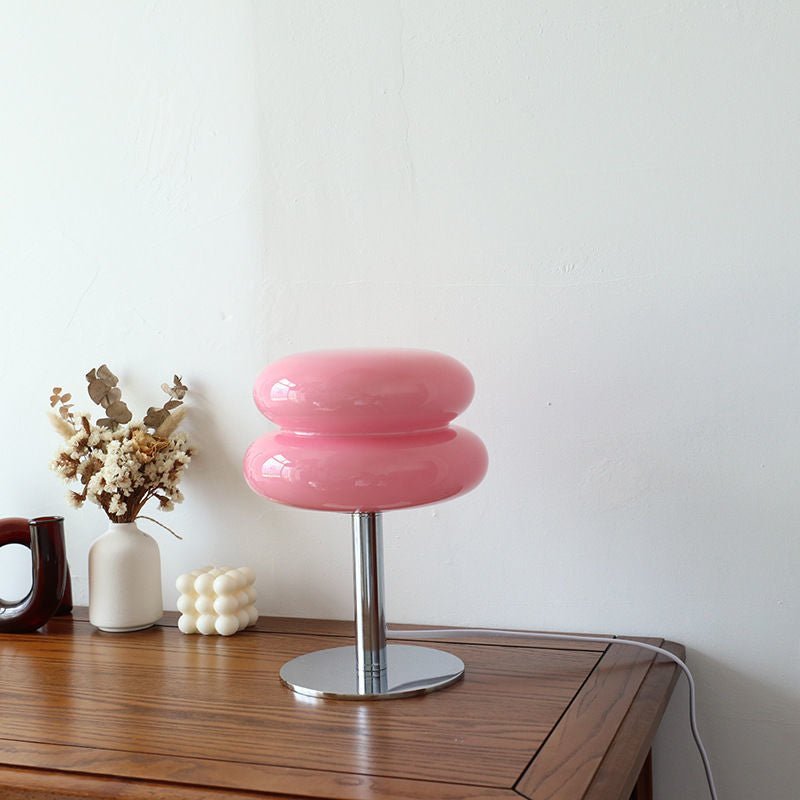 Glass Shade USB Table Lamp 28cm