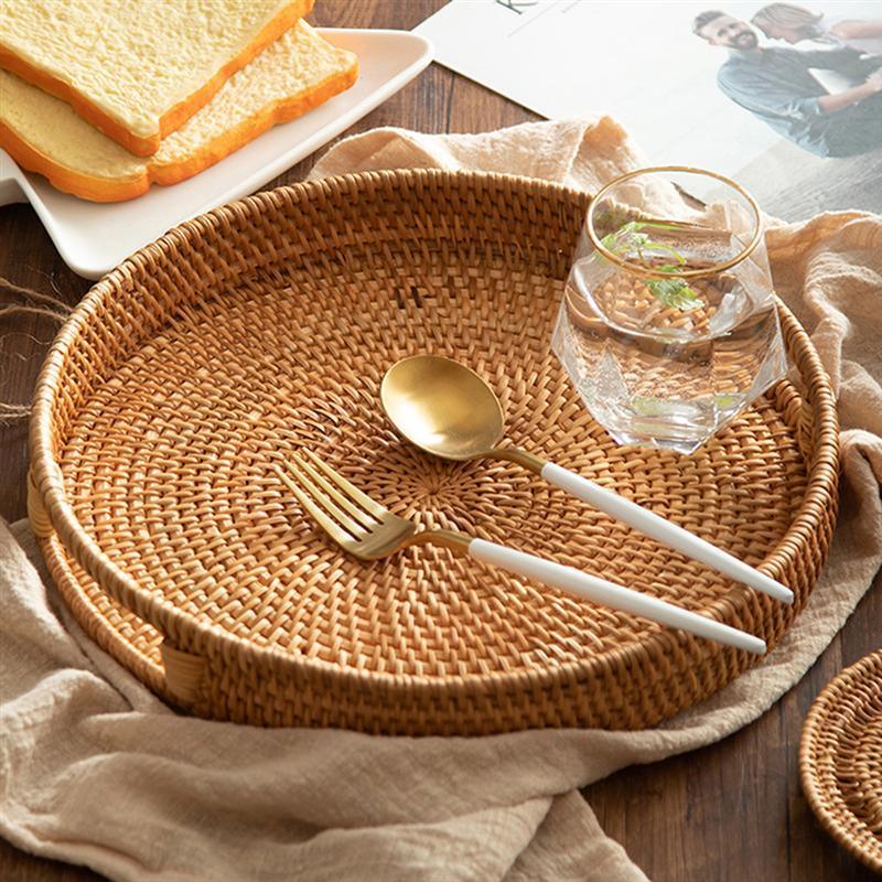 Rattan Serving Tray 35cm