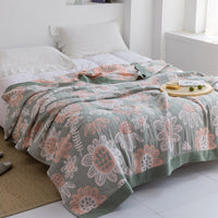 Japanese Print Cotton Throw