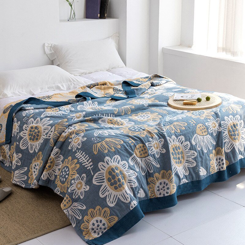 Japanese Print Cotton Throw