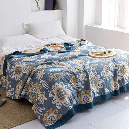 Japanese Print Cotton Throw