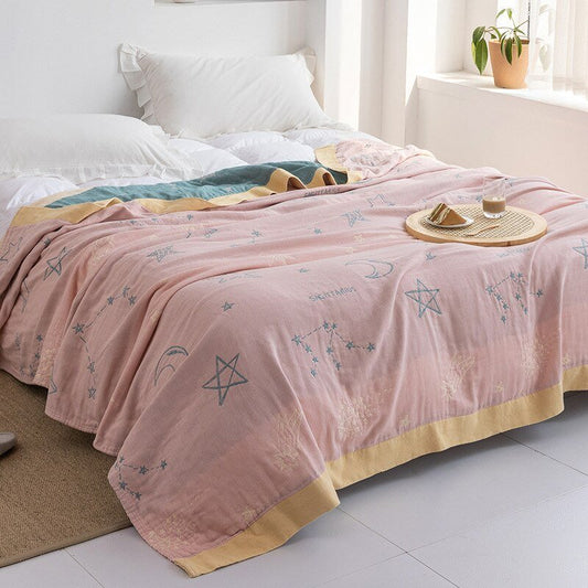 Japanese Print Cotton Throw