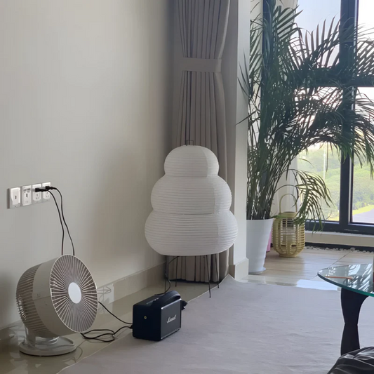 Rice Paper and Iron Floor Lamp 60cm