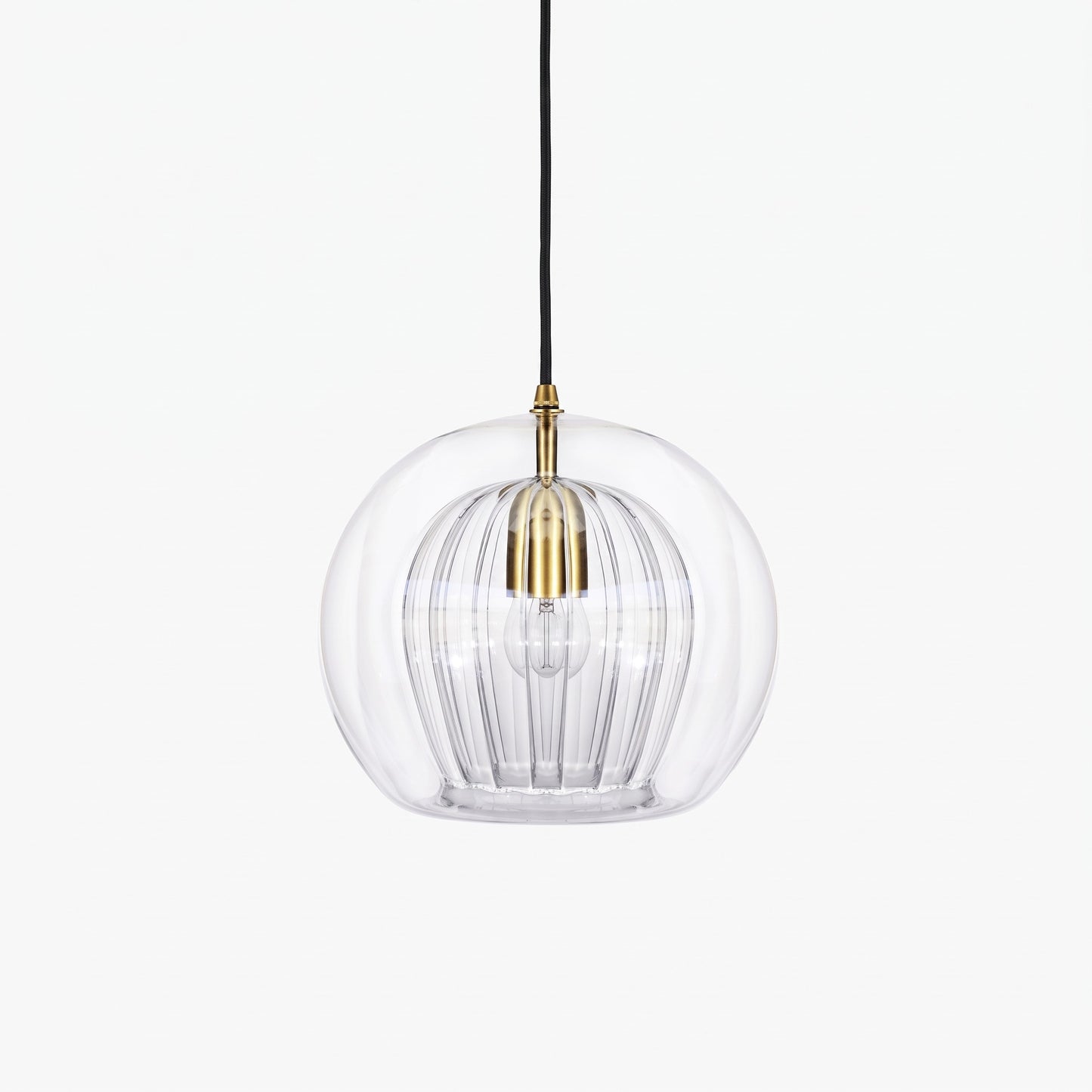 Juna Glass Globe Pendant Light on white background