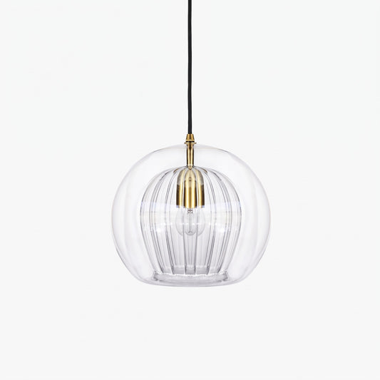 Juna Glass Globe Pendant Light on white background