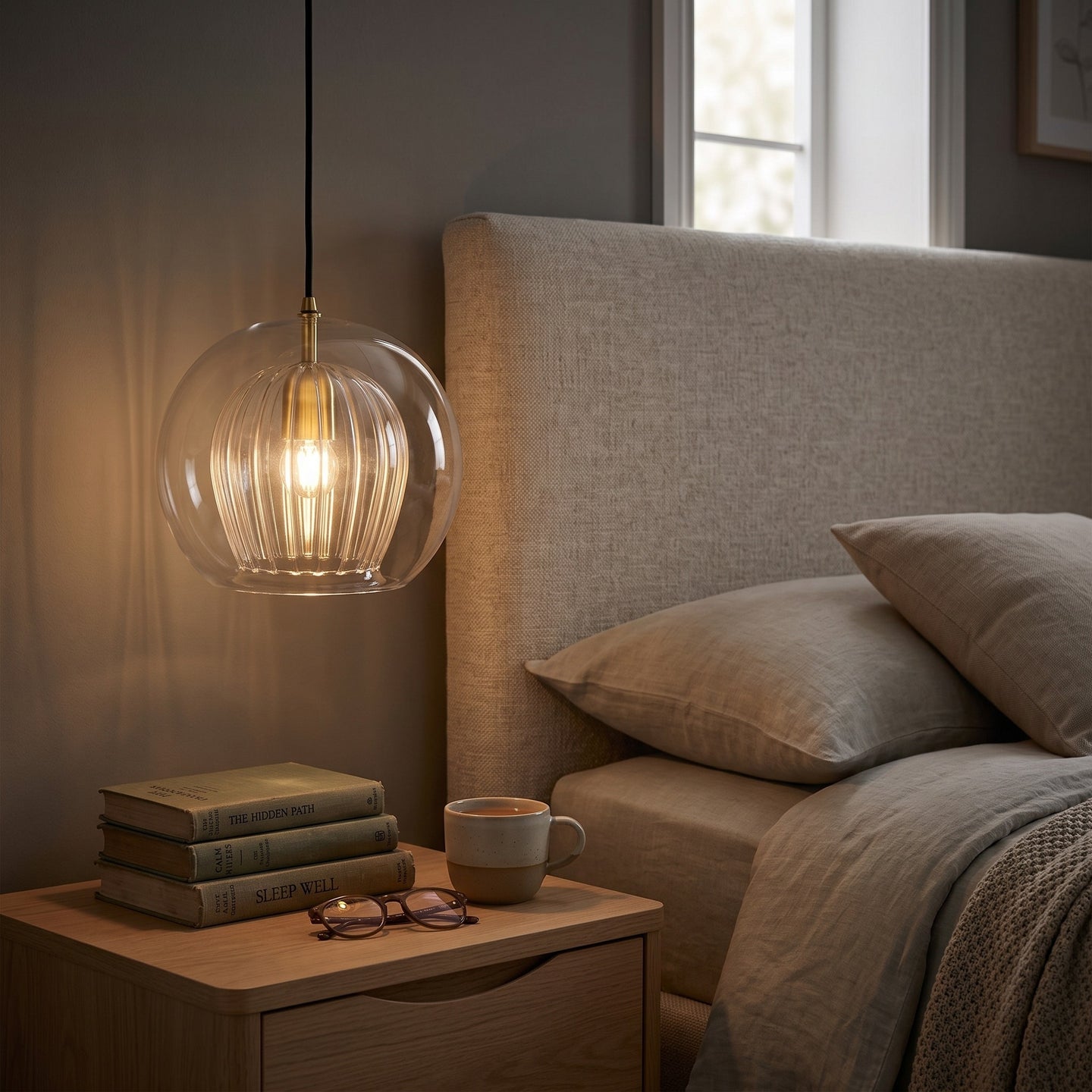 Juna pendant as a bedside light