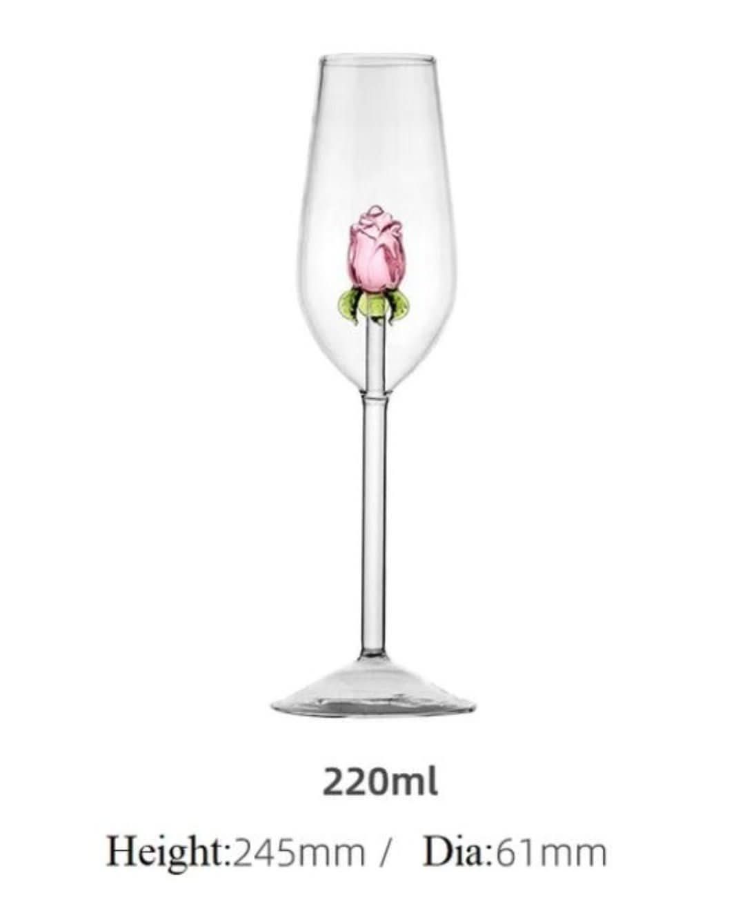 Handmade Pink Glass Tumbler and Goblets