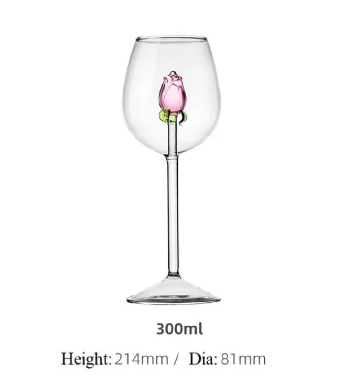 Handmade Pink Glass Tumbler and Goblets