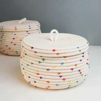 Cotton Rope Storage Basket with Lid