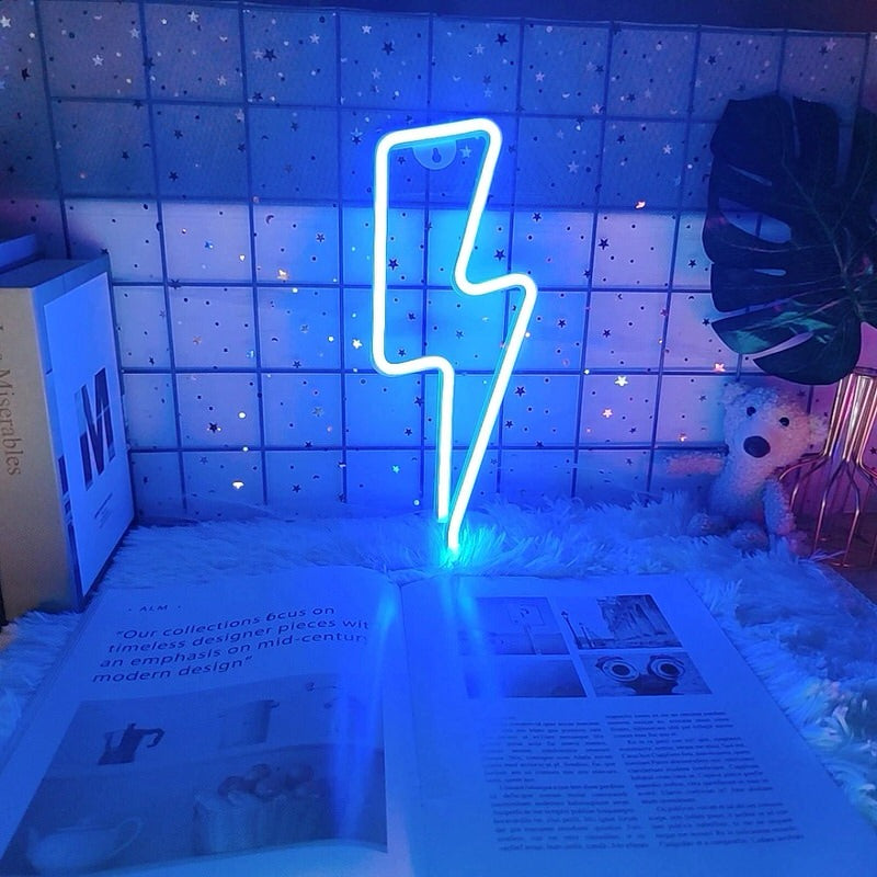 Lightning Bolt LED Neon Sign 34cm