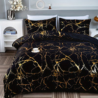 Marble Print Duvet Cover Set