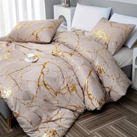 Marble Print Duvet Cover Set
