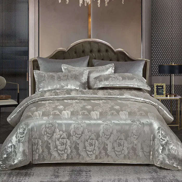 Satin Jacquard Duvet Cover Set