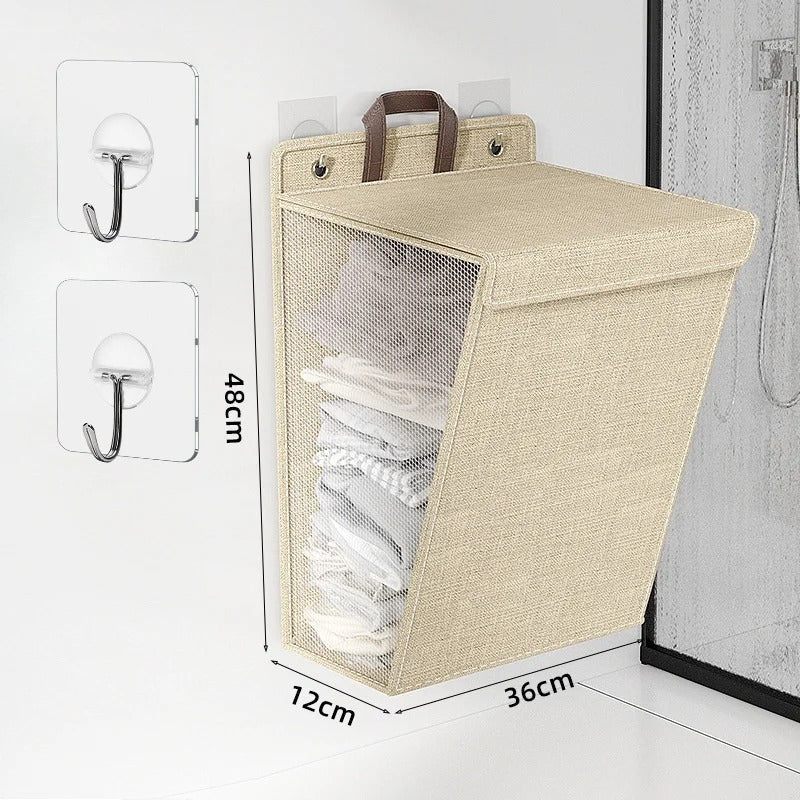 Wall-Mounted Folding Laundry Basket