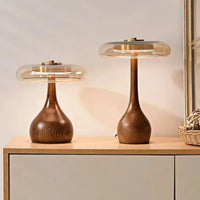 Andi Brass and Walnut Table Lamp