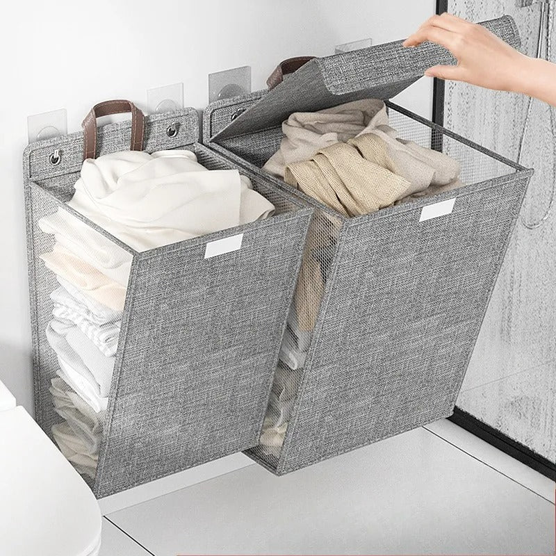 Wall-Mounted Folding Laundry Basket