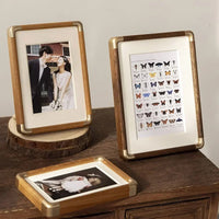 Brass-Corner Wooden Photo Frame